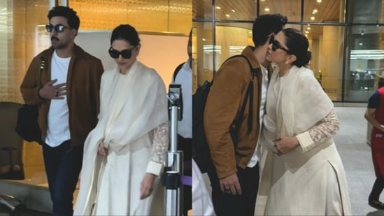 Deepika Padukone provides Ranbir Kapoor a goodbye hug earlier than parting methods as they return to Mumbai collectively. Watch